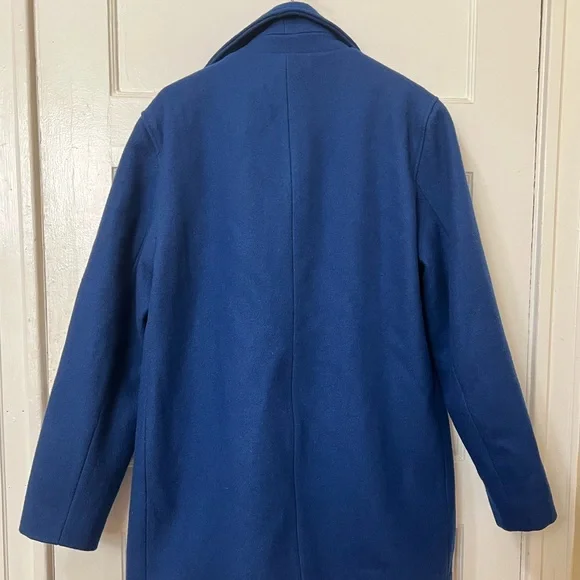 American Apparel Blue Wool Coat - Picture 4 of 11